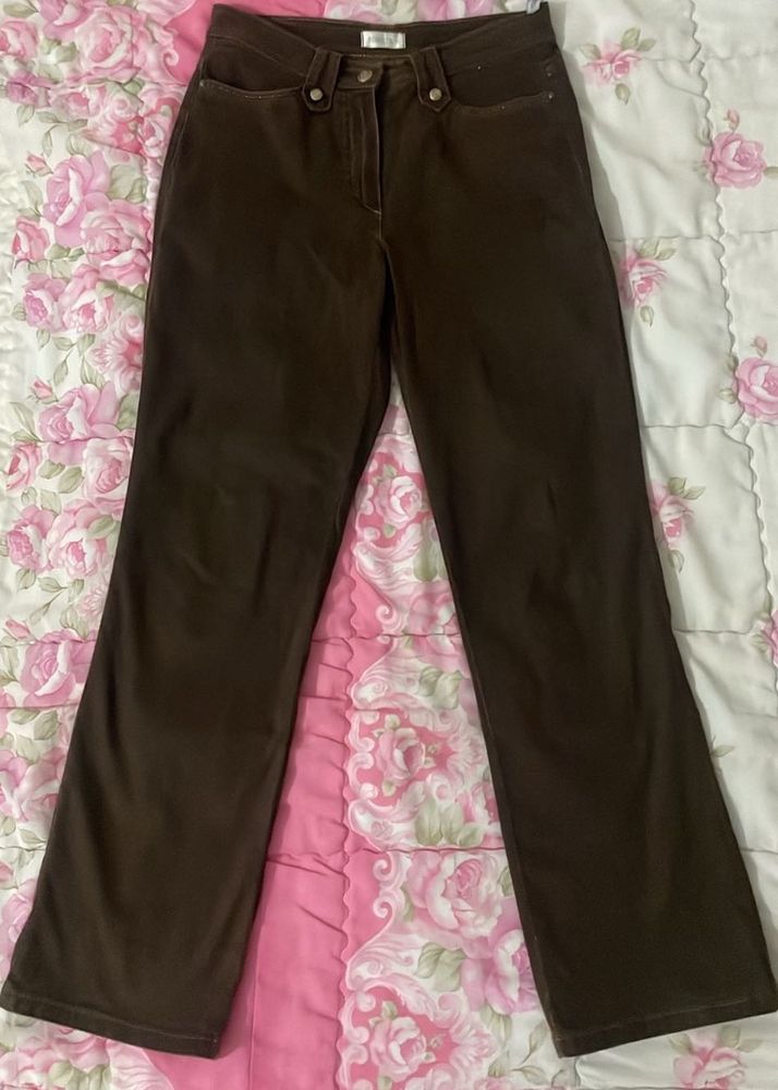 Brown Bootcut Trousers