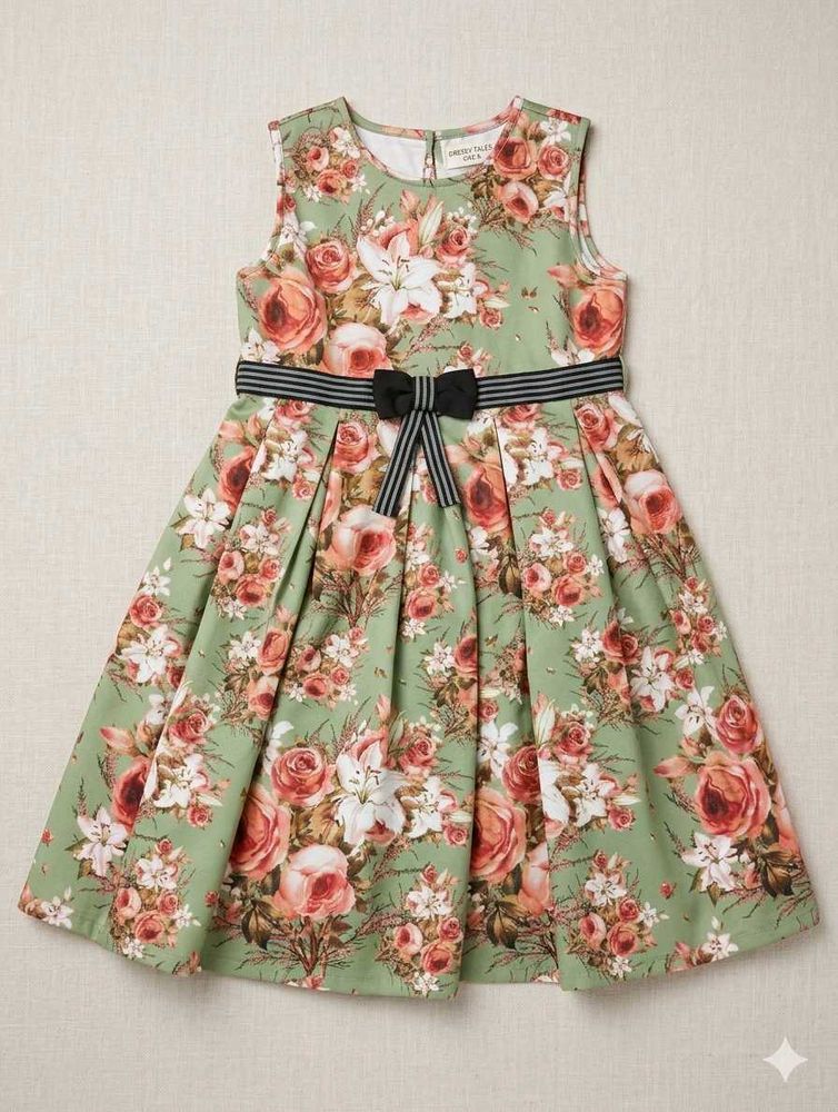 Beautiful Floral Dress with Bow
