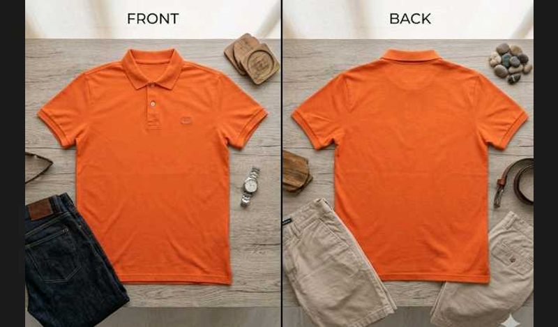 Orange Casual T-Shirt
