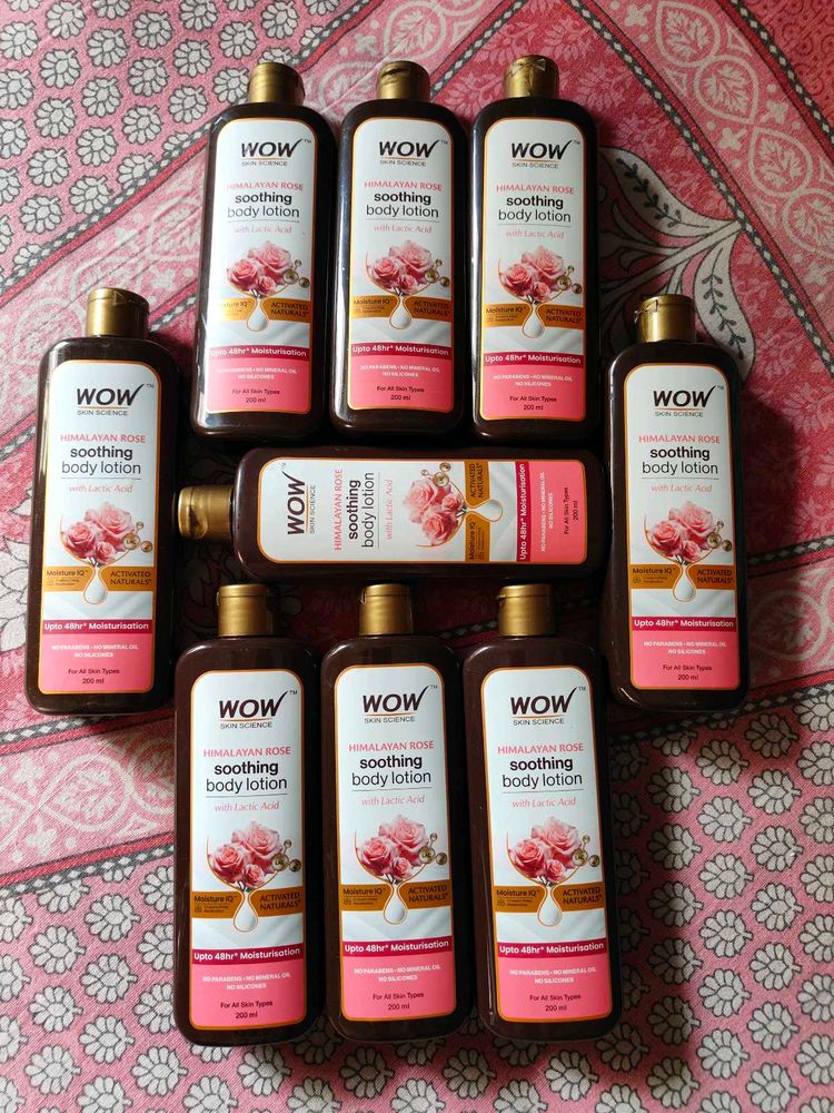 WOW Himalayan Rose Body Lotion - 9 Bottles