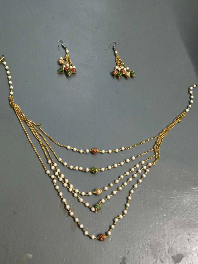 Elegant Layered Pearl Necklace Set