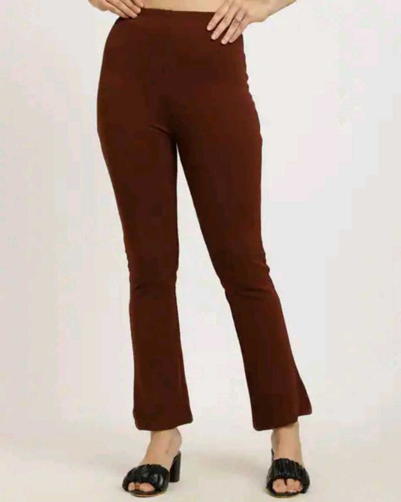 Shein Brown Flared Pants