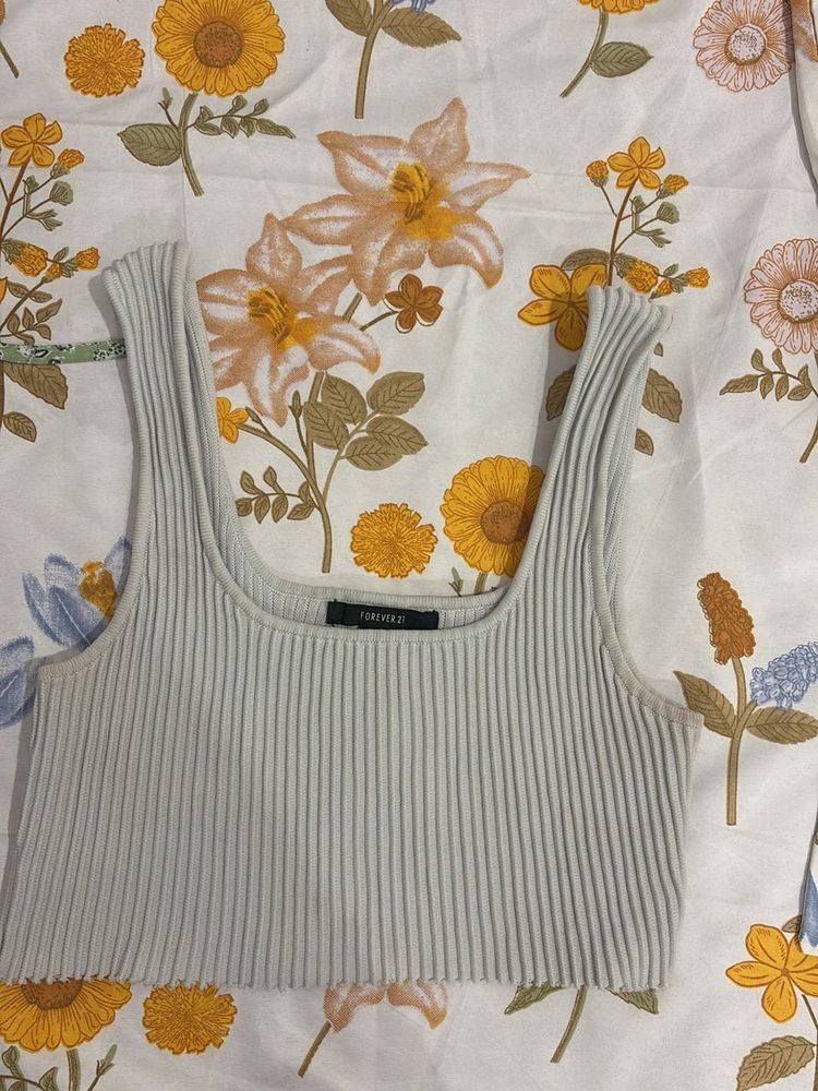 Ribbed Cropped Tank Top