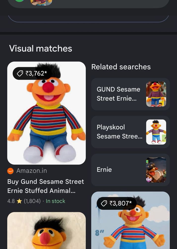 Gund Ernie Sesame Street Stuffed Toy