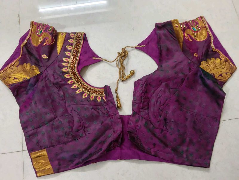 Royal Peacock Maggam Blouse