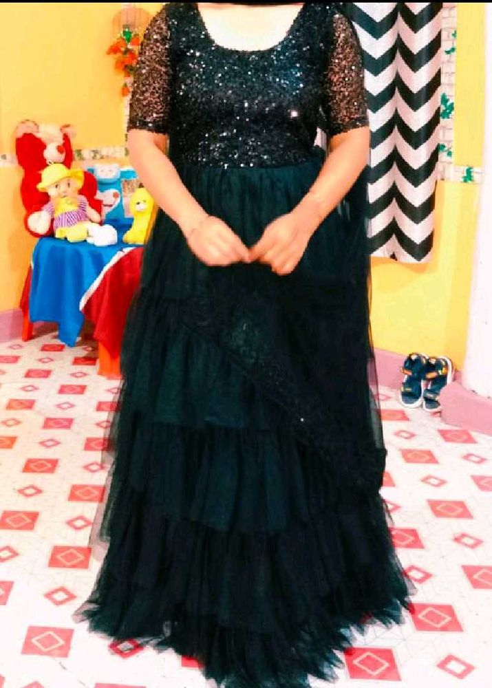 black gown