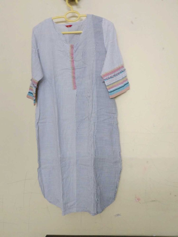 Striped Cotton Kurti