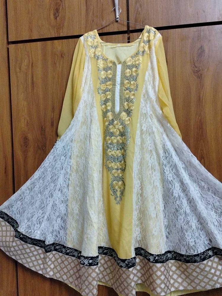 Beautiful Yellow anarkali suit