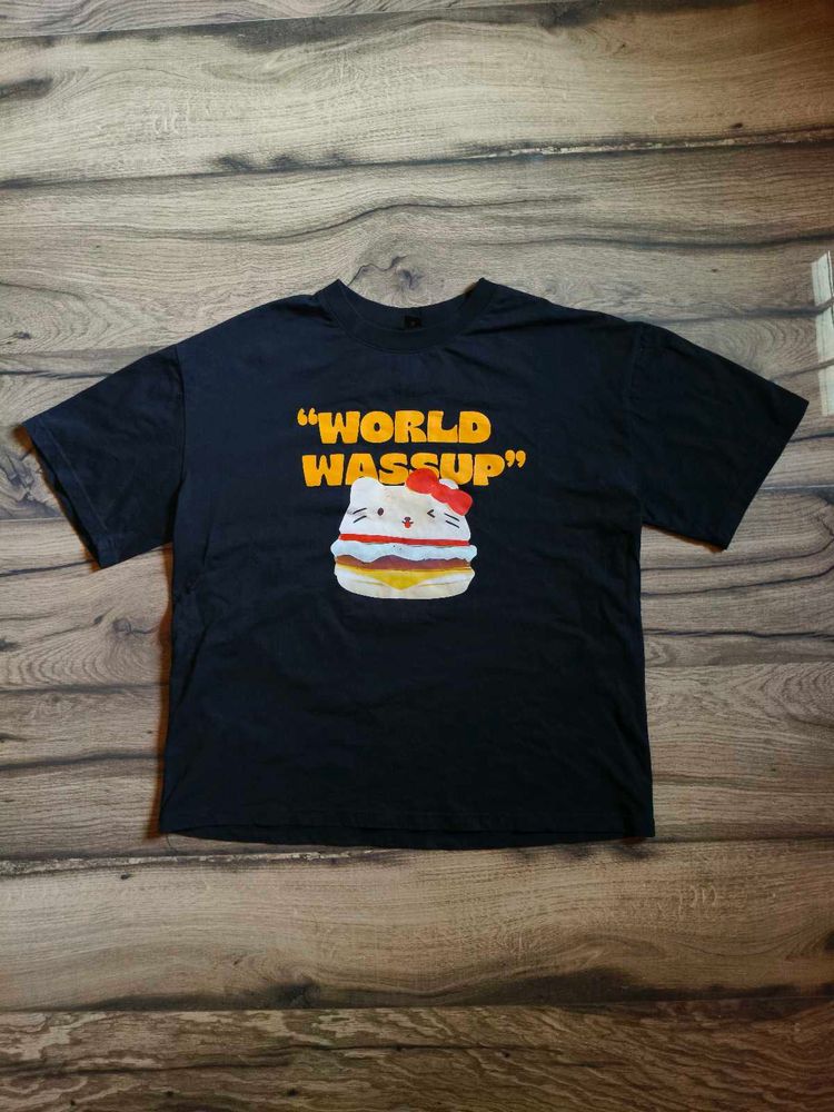 Hello Kitty "World Wassup" Burger T-Shirt
