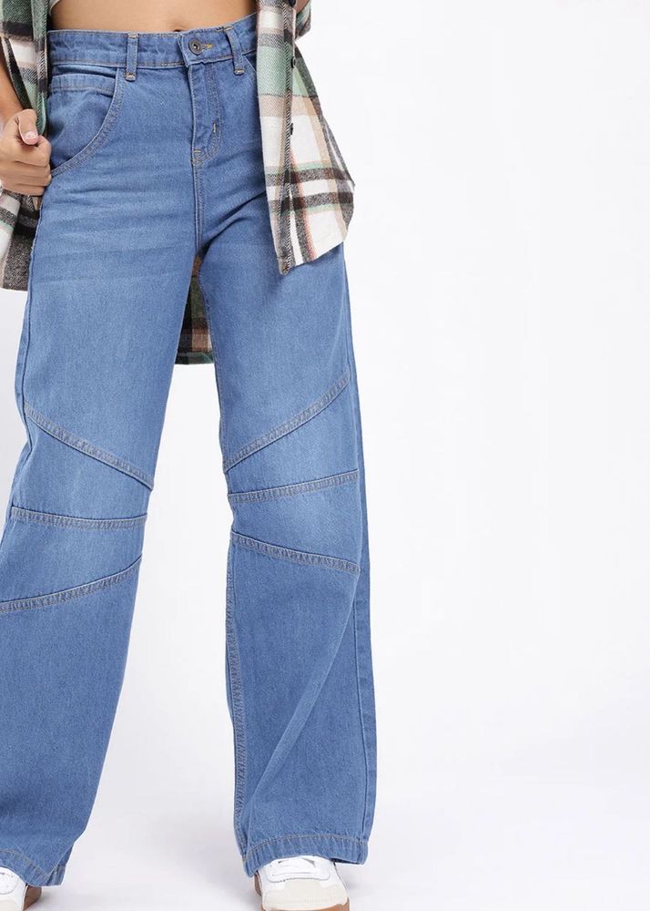 Trendy Wide Leg Jeans