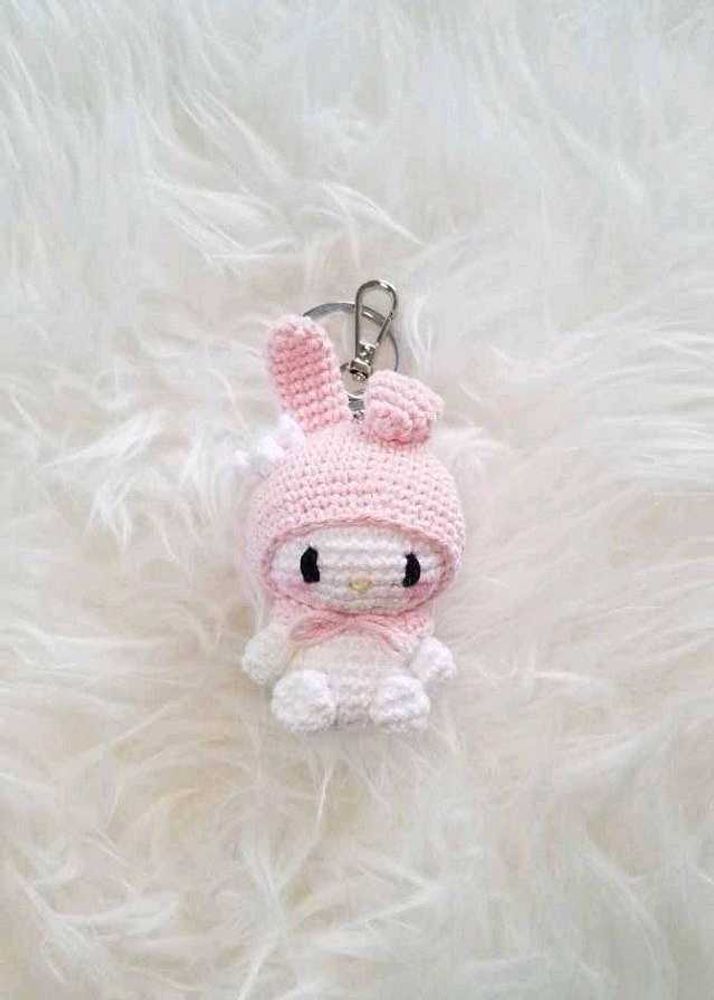 Handmade Crochet My Melody Keychain
