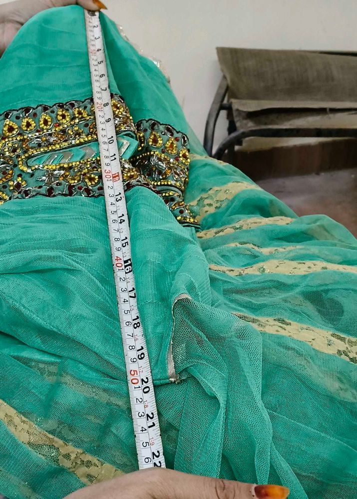 Beautiful Teal frock chudidar