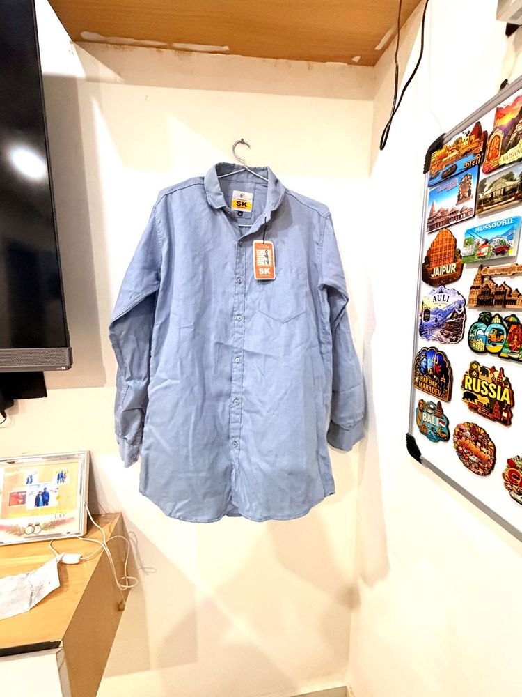 Men's Light Blue Casual Shirt