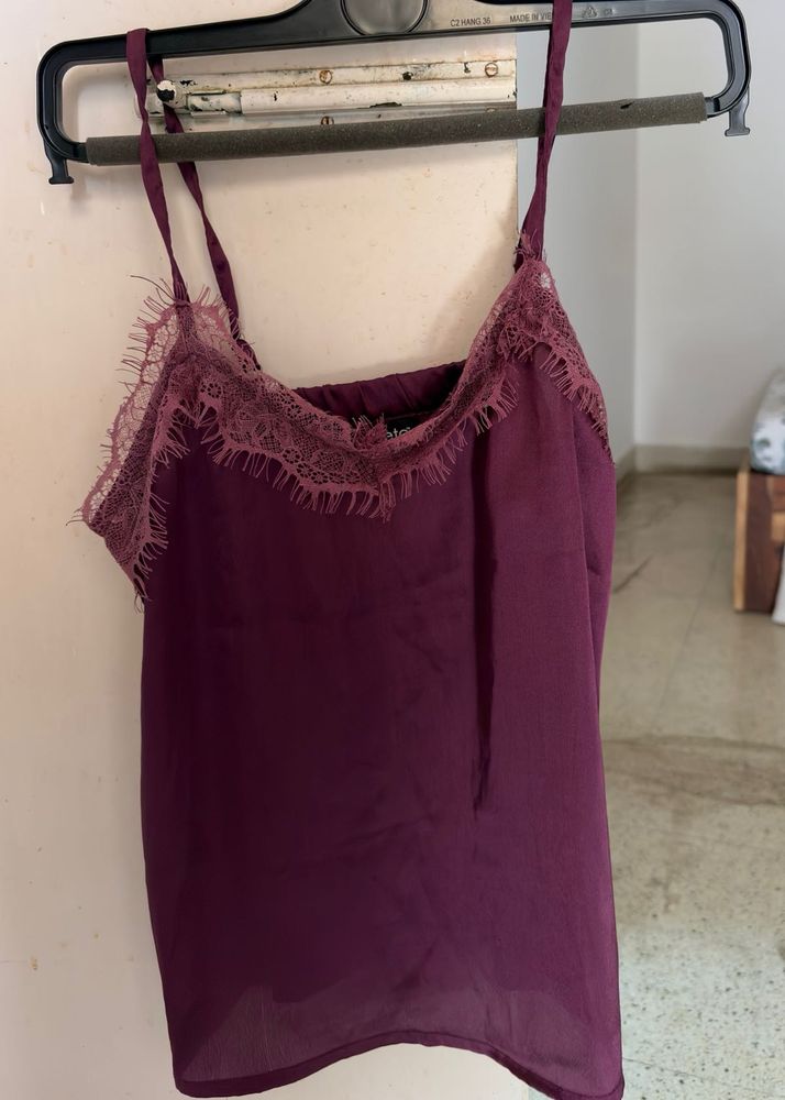 Elegant Lace Trim coord night wear