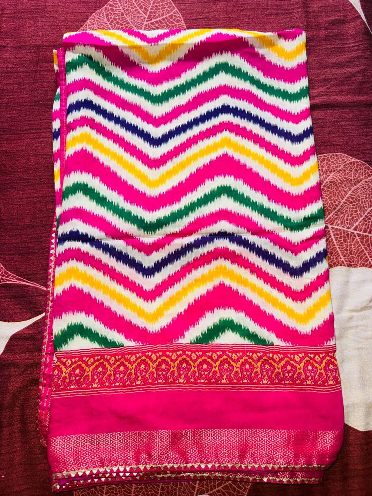 Multi color leheriya Saree