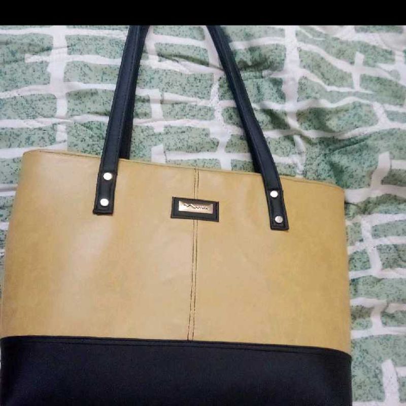 Stylish Two-Tone Tote Bag
