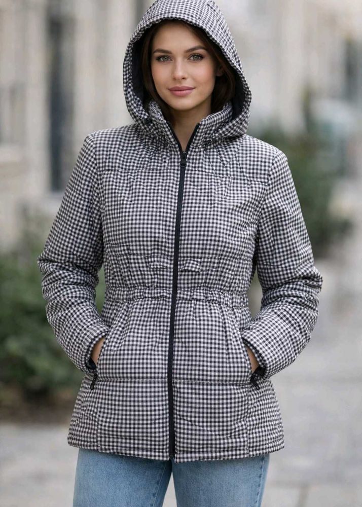 Gingham Hooded Jacket