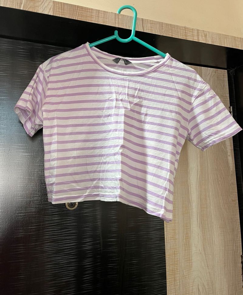 Striped Cropped T-Shirt