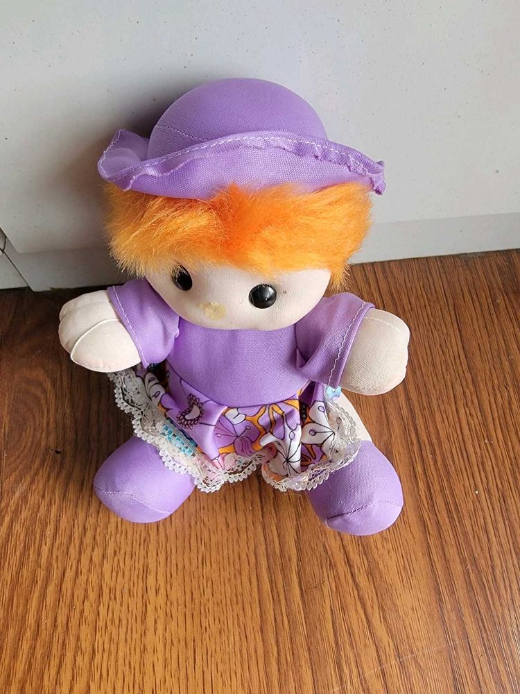 Cute Purple Doll with Orange Hair