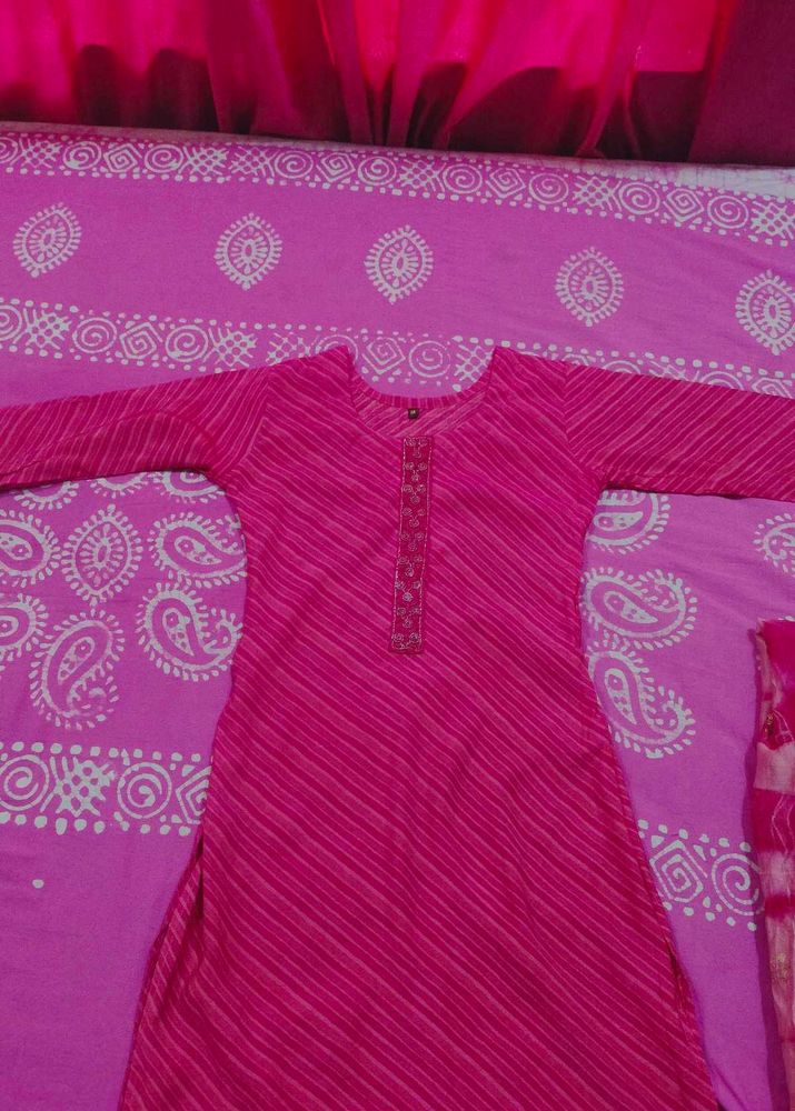 Leheriya Printed Pink Suit Set