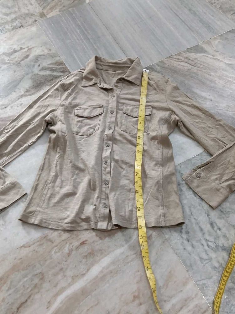 Casual Long Sleeve Button-Up Top