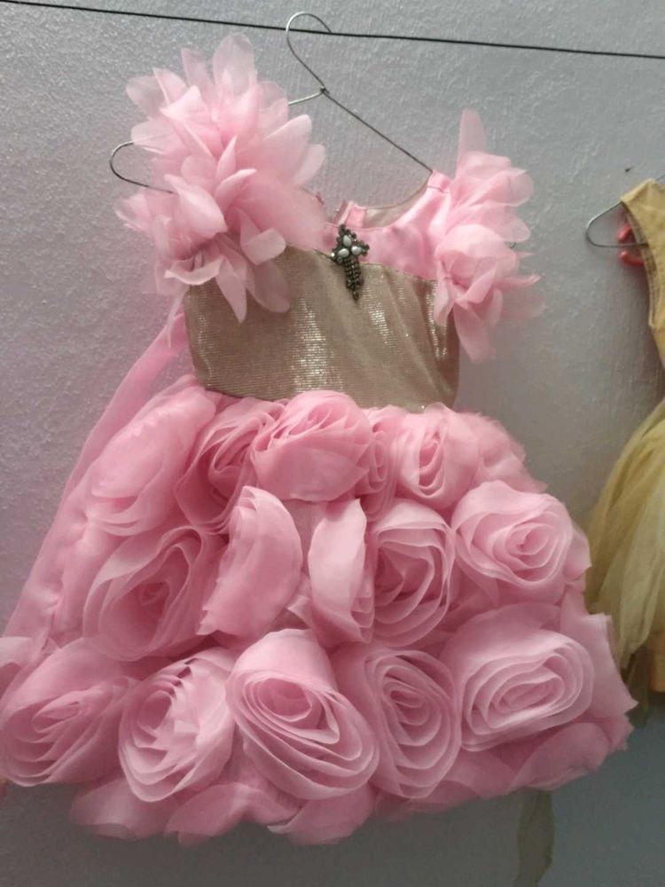 Pink Flower Girl Dress