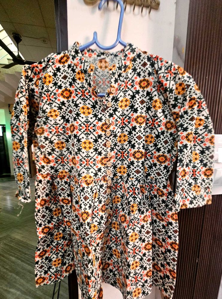 Patterned frock kurti