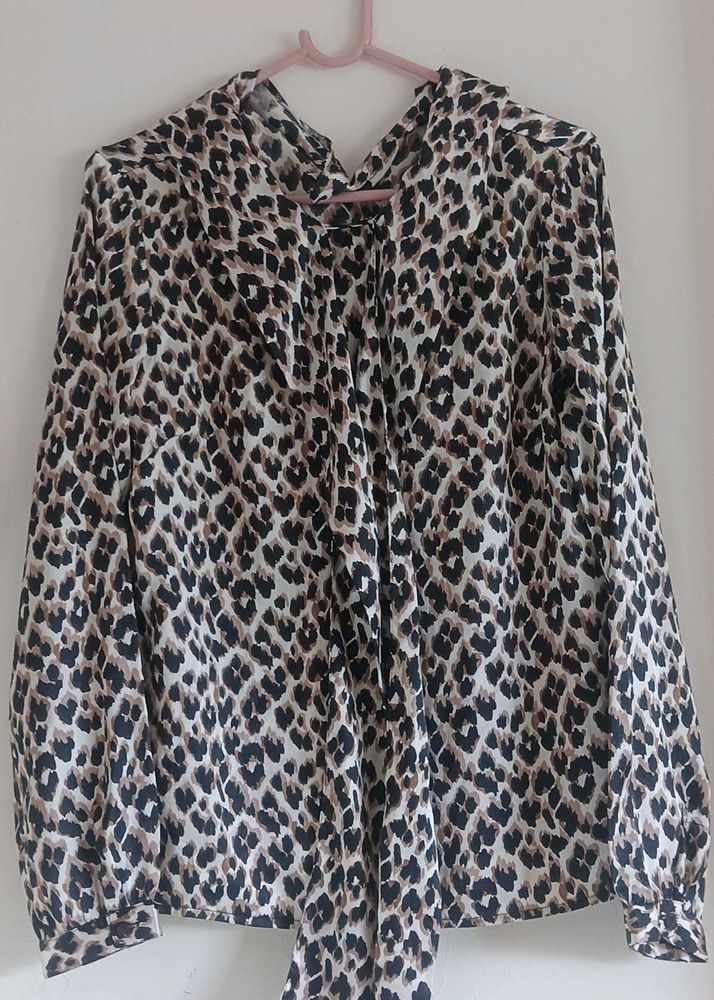 leopard print y2k tie top