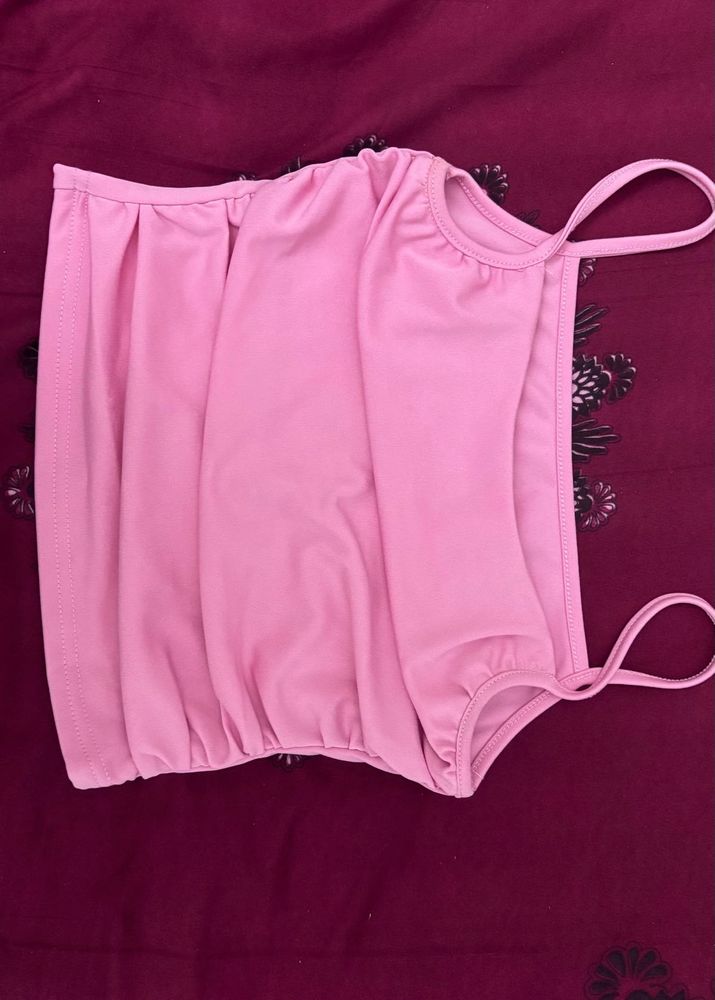 Cute Pink Spaghetti Strap Top