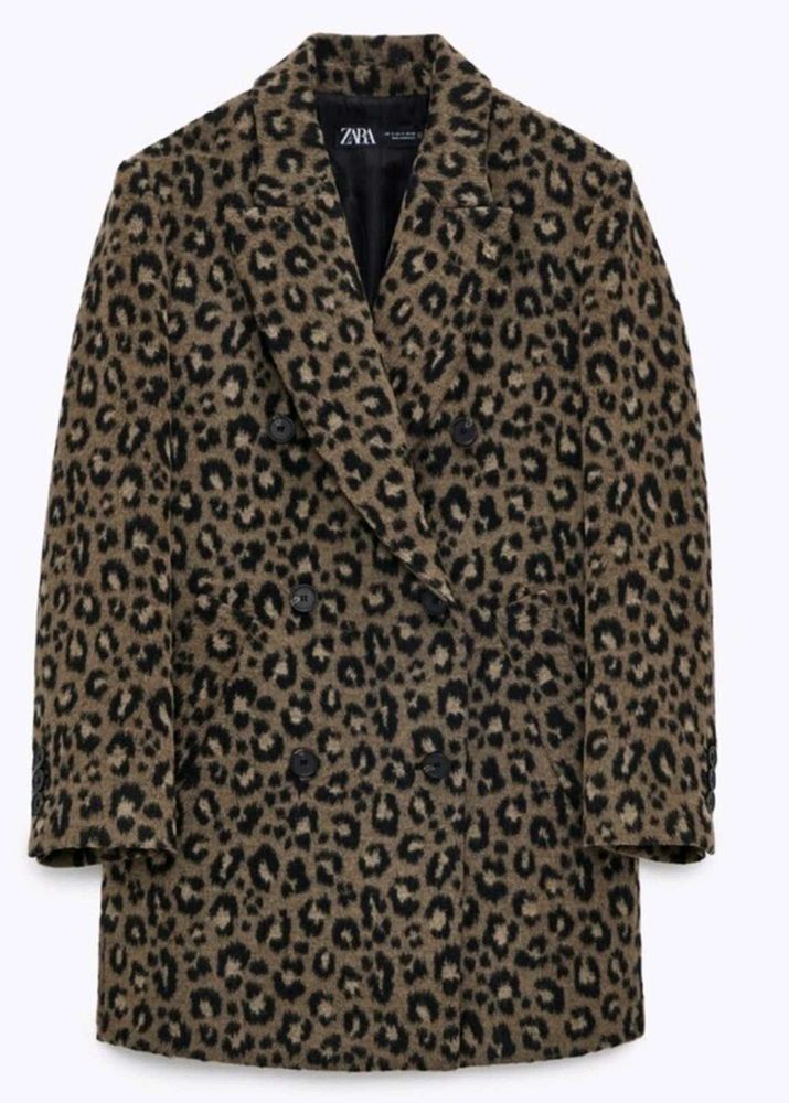 Zara Leopard Print Coat