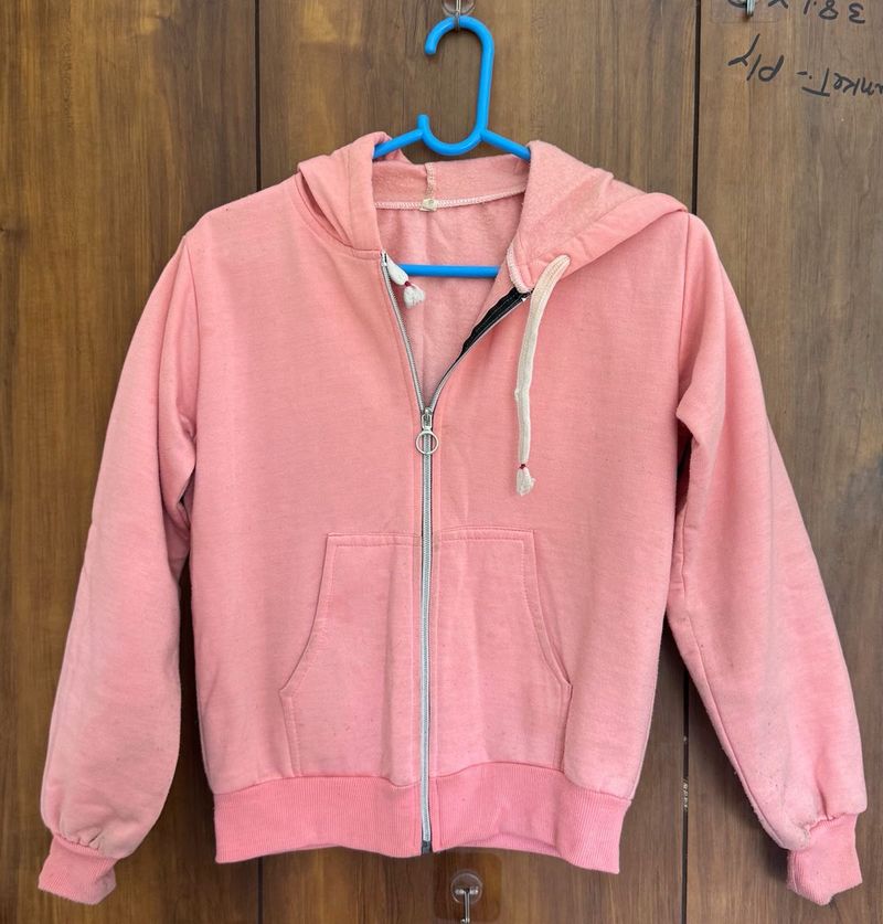 Pink Zip-Up Hoodie