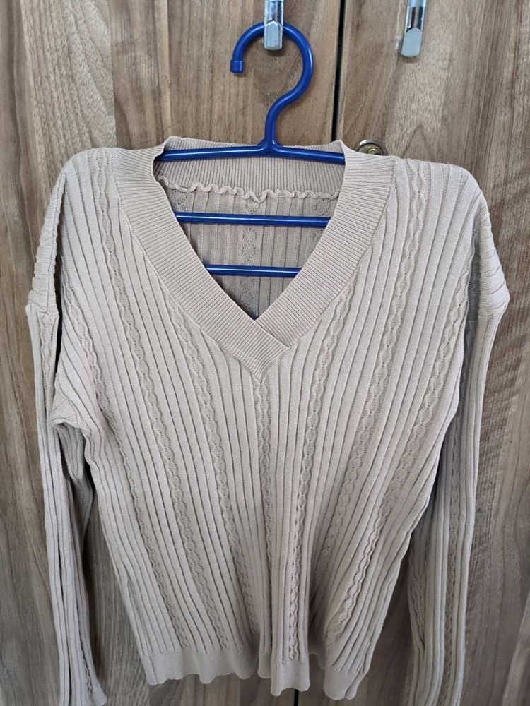 Knit V-Neck Sweater