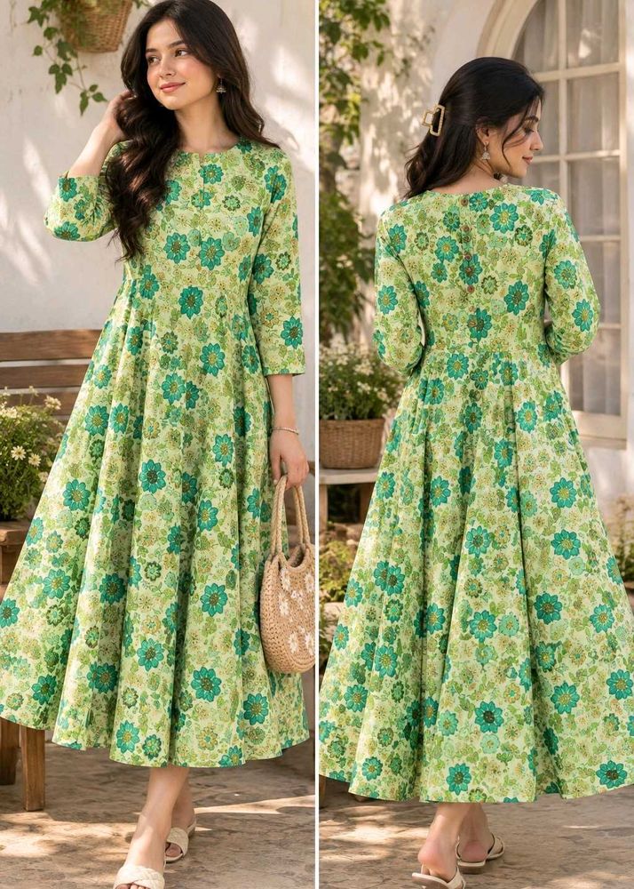 floral print aline frock