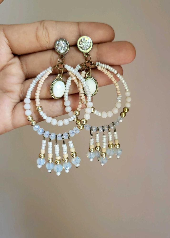Miniso Boho Beaded Hoop Earrings