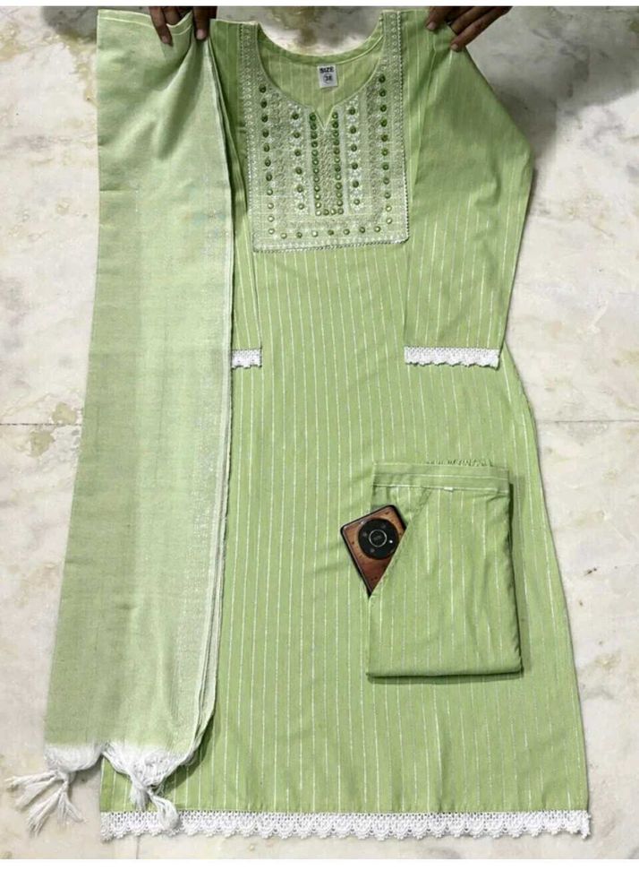 Elegant Green Kurta Set with Dupatta