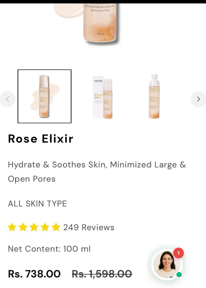Rose Elixir Face Toner Spray