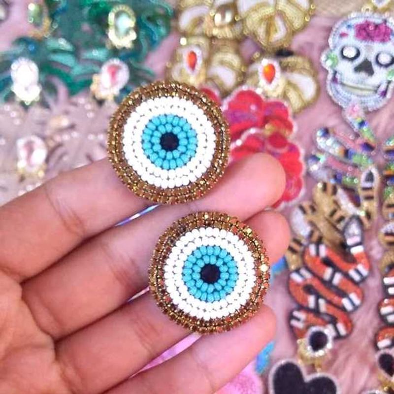 Handmade Evil Eye Beaded Earrings🧿
