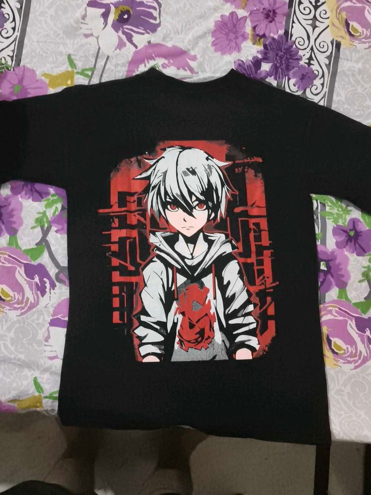 Anime Graphic Black T-Shirt