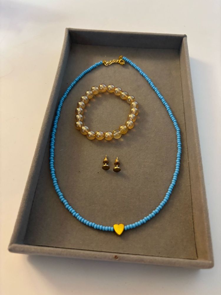 Boho Beaded Necklace &amp; Bracelet Set