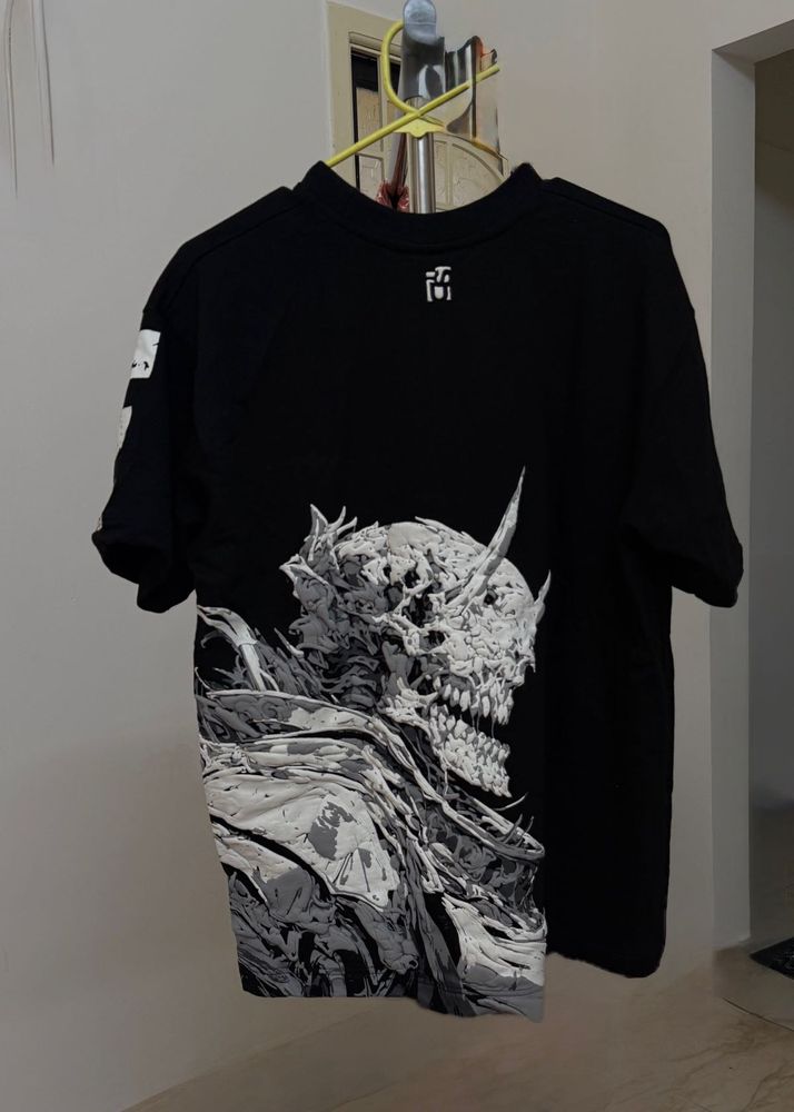 Graphic Print Black T-Shirt