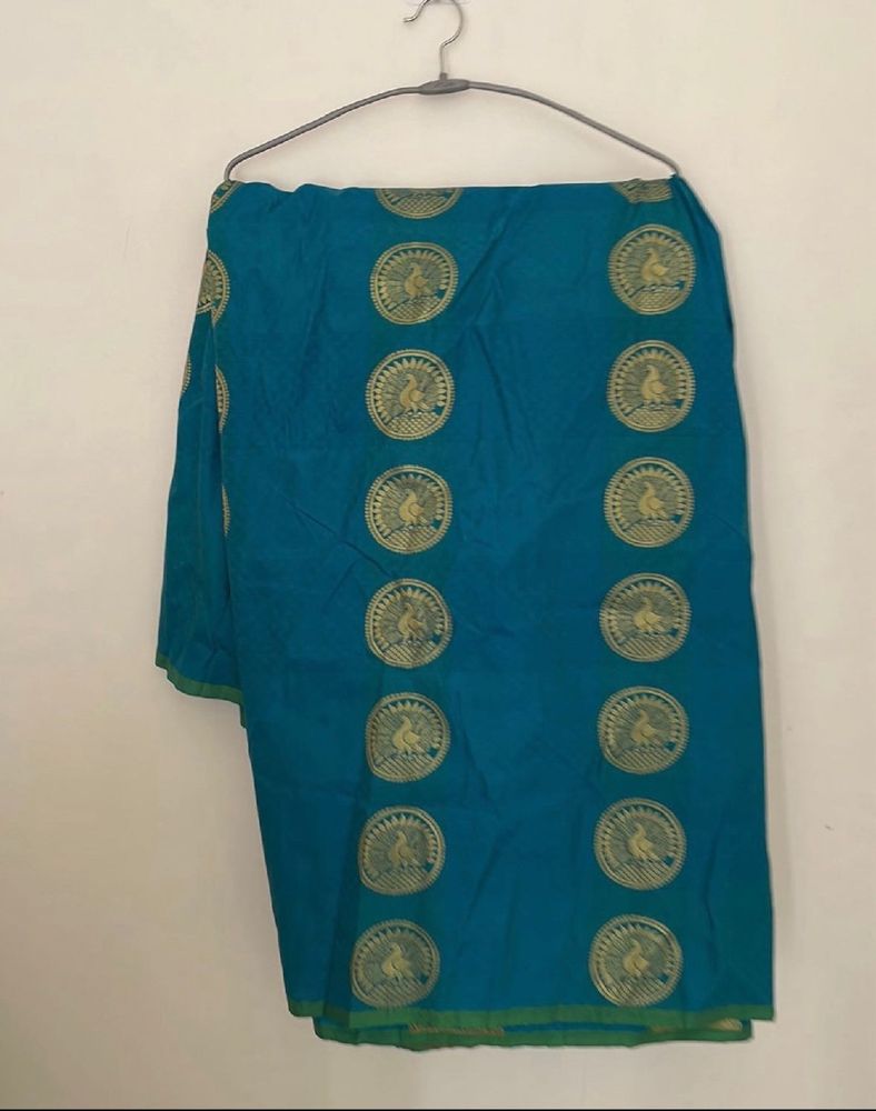 Blue Peacock Saree