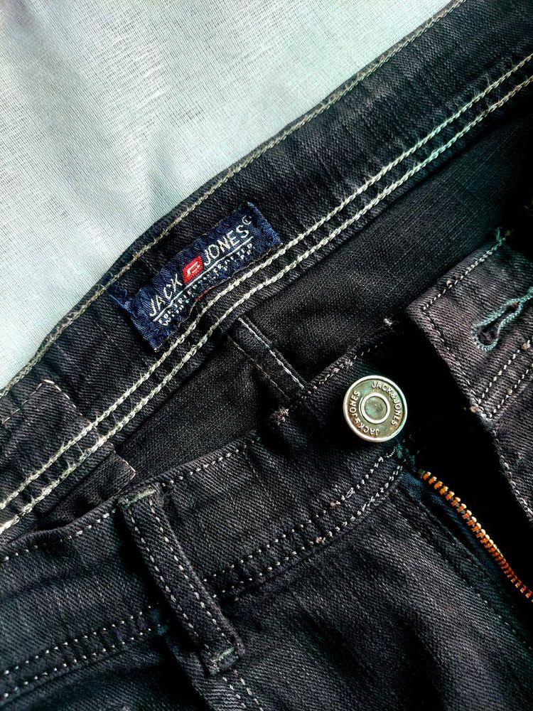 JACK &amp; JONES Men's Black Denim Jeans