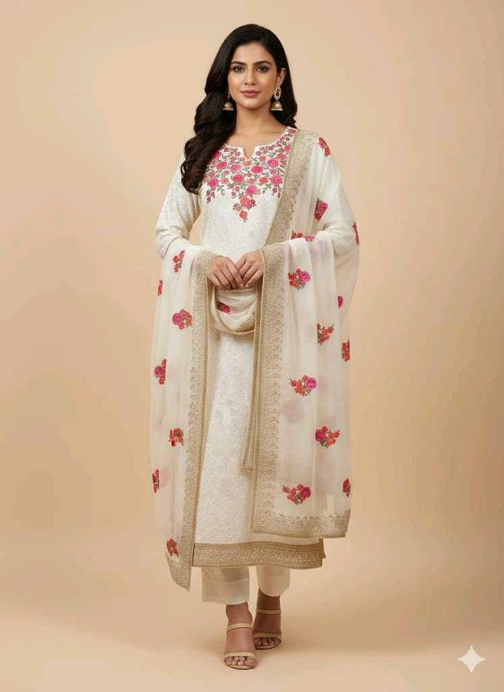 Elegant Embroidered Kurta Set with Dupatta