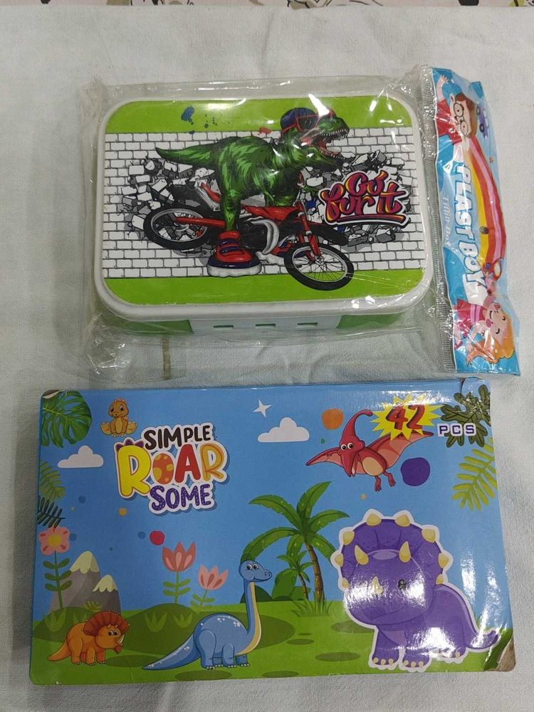 [Free Ship]  42-Pcs Stationery Set + Combo Tiffin