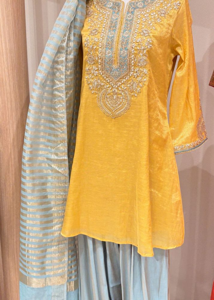 Yellow  Kurta Set with Dupatta