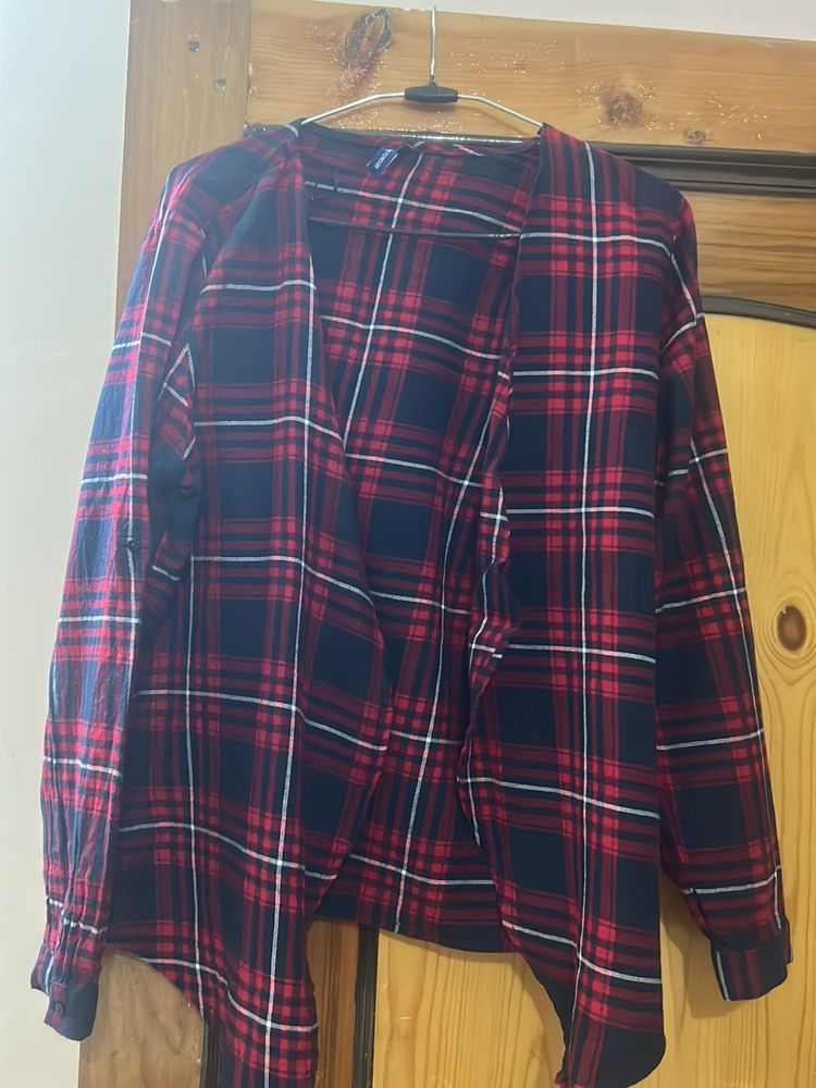 Shirt Style Open Shrug Type Top