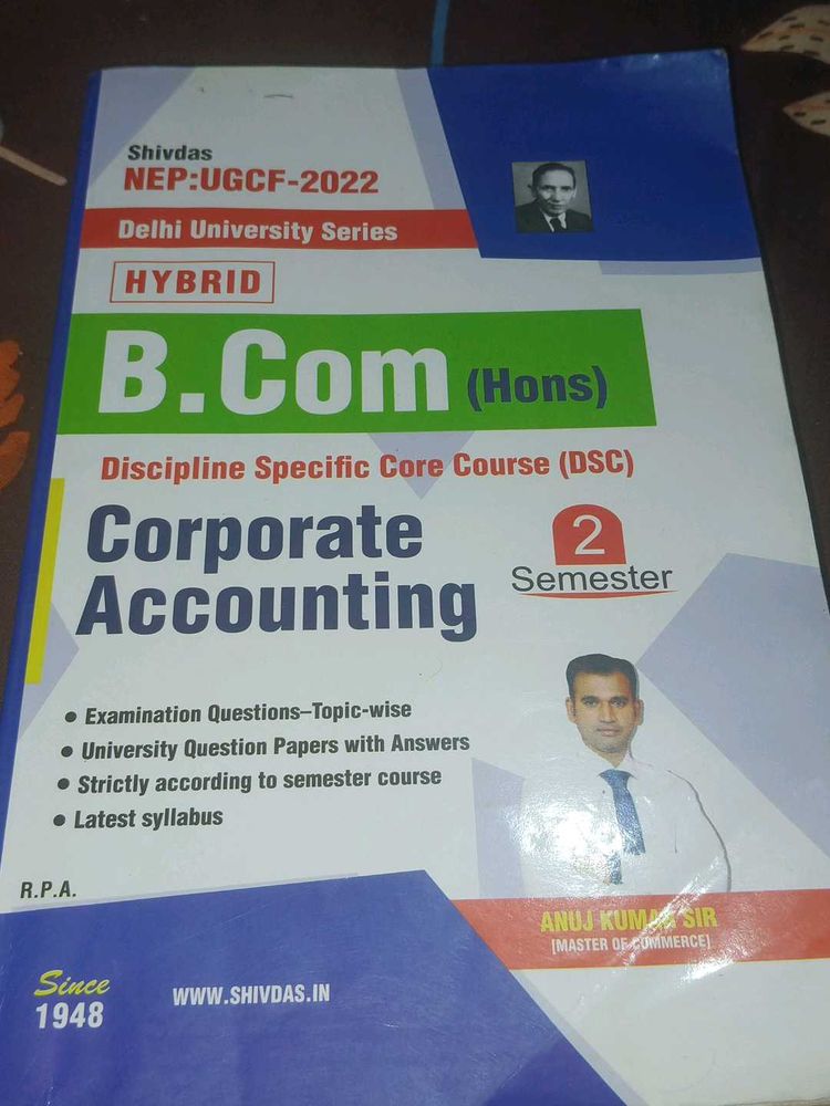 B.Com Corporate Accounting Textbook