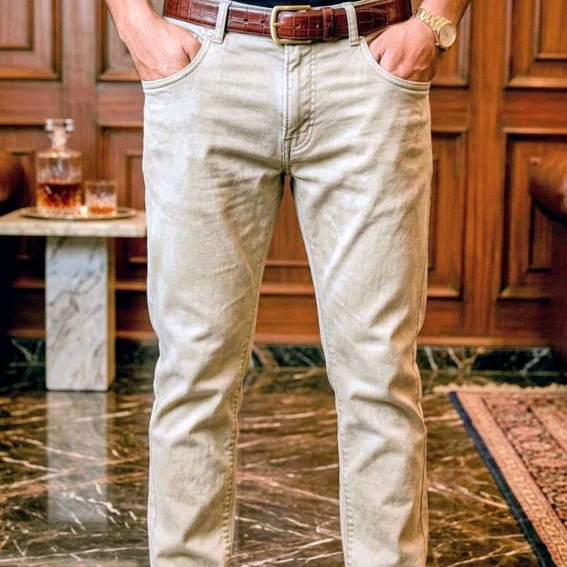 Men's Light Wash Slim Fit Chinos