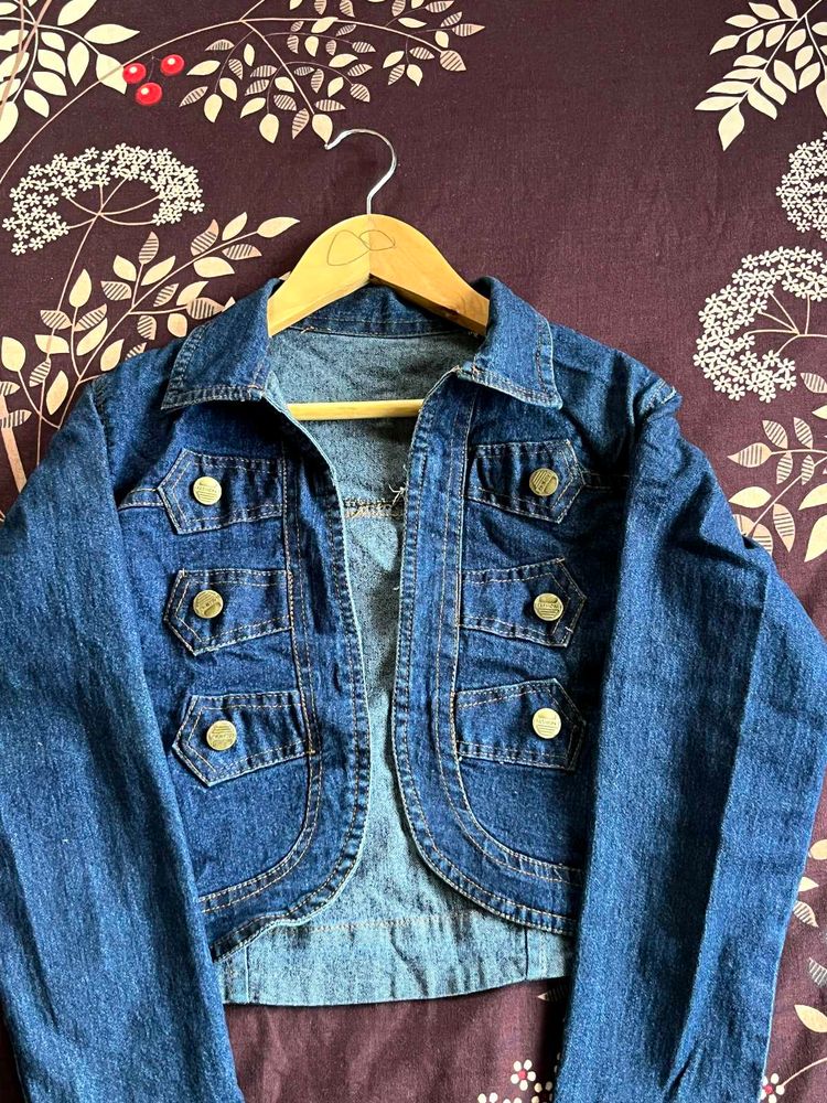Denim Cropped Jacket