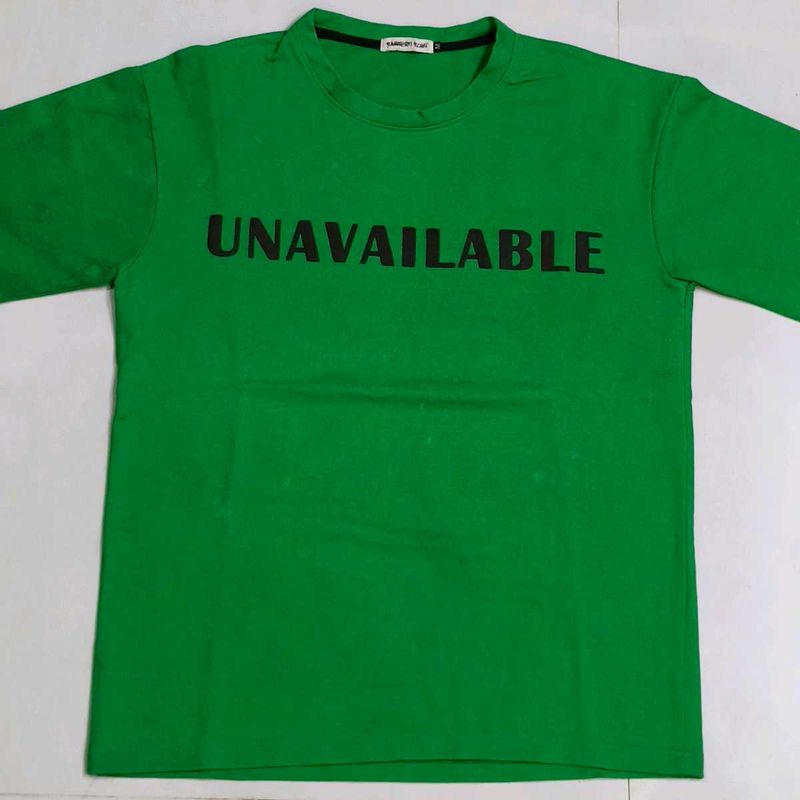 Unique Green "Unavailable" Graphic Tee